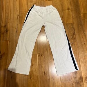 Brandy Melville White and Navy Track Pants